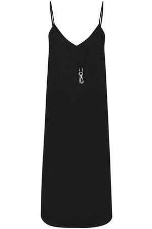 Однотонное платье-миди с V-образным вырезом Mm6 MM6 Maison Margiela S52CT0295/S48458