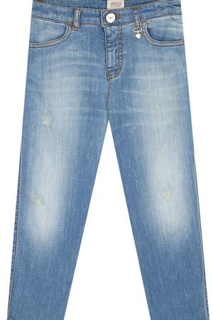 Джинсы с декоративными потертостями Armani Junior Armani Junior  3Z3J10/3D0MZ/4A-10A купить с доставкой