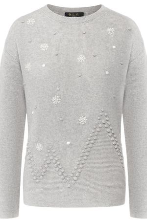Кашемировый пуловер с круглым вырезом Loro Piana Loro Piana FAI3080 купить с доставкой