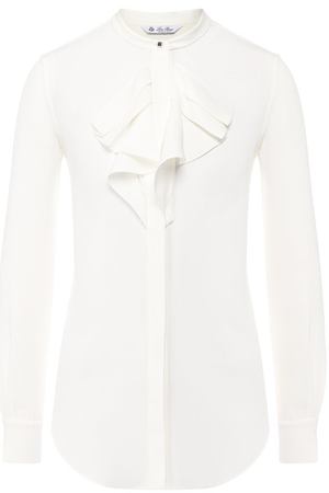 Однотонная блуза из шелка Loro Piana Loro Piana FAI3039 вариант 3 купить с доставкой