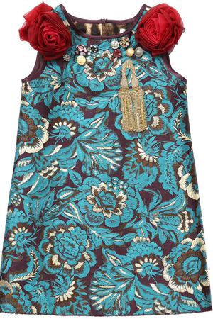 Мини-платье с цветочными аппликациями и декором Dolce & Gabbana Dolce & Gabbana 0131/L58D46/FJM2B/2-6