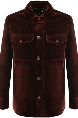 Куртка на пуговицах из смеси хлопка и шелка Brioni Brioni SGM4/0603Q купить с доставкой