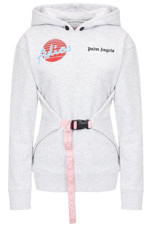 Хлопковая толстовка с принтом и капюшоном Palm Angels Palm Angels PWBB006R180840080788 вариант 2