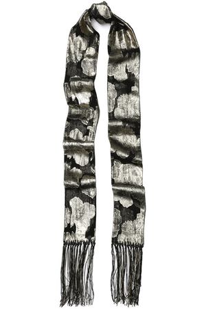 Шелковый шарф с бахромой Saint Laurent Saint Laurent 535743/3YA48 купить с доставкой