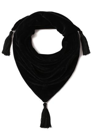 Бархатный шарф с кисточками Saint Laurent Saint Laurent 543523/3Y653 купить с доставкой