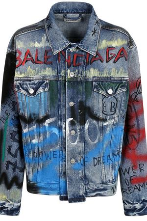 Джинсовая куртка с декоративными надписями Balenciaga Balenciaga 529179/TAP04