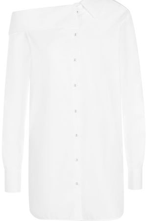 Однотонная хлопковая блуза с открытым плечом Victoria, Victoria Beckham Victoria Victoria Beckham SHVV 101 PAW18 C0TT0N купить с доставкой
