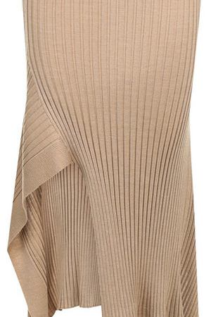 Однотонная юбка-миди асимметричного кроя Stella McCartney Stella McCartney 521165/S1882 вариант 2 купить с доставкой
