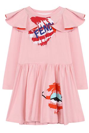 Хлопковое платье с принтом и оборками Fendi Fendi JFB145/7AJ/2A-5A вариант 2