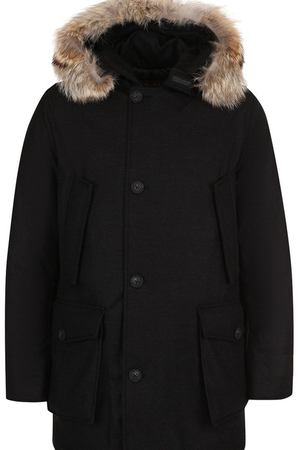 Пуховая парка из смеси шерсти и кашемира с меховой отделкой капюшона Woolrich Woolrich W0CPS2616/LP01 вариант 2