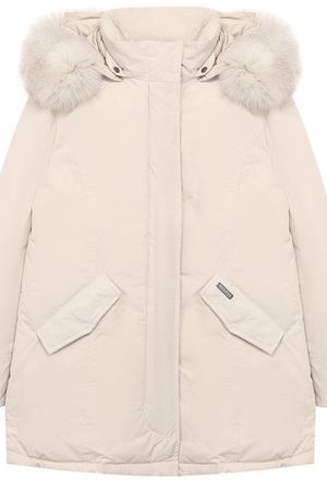 Пуховая парка с меховой отделкой и капюшоном Woolrich Woolrich WKCPS2046/CF40/8-16