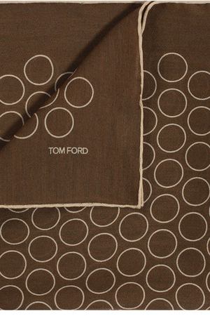 Платок из смеси шелка и шерсти с хлопком Tom Ford Tom Ford 9TF76TF312 вариант 2