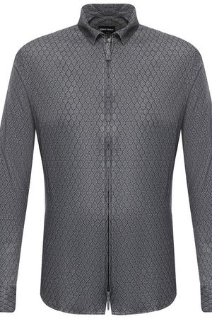 Хлопковая рубашка на молнии Giorgio Armani Giorgio Armani 8WGCCZ5H/JZ055