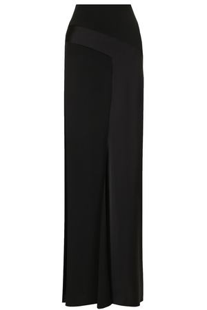 Однотонная юбка-макси с высоким разрезом Saint Laurent Saint Laurent 498584/Y125W купить с доставкой