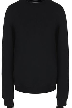 Хлопковый пуловер с круглым вырезом и бахромой MSGM MSGM 2541MDM84 184799 купить с доставкой