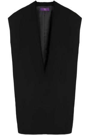 Однотонный шерстяной жилет свободного кроя Yohji Yamamoto Yohji Yamamoto YE-J41-130 вариант 2