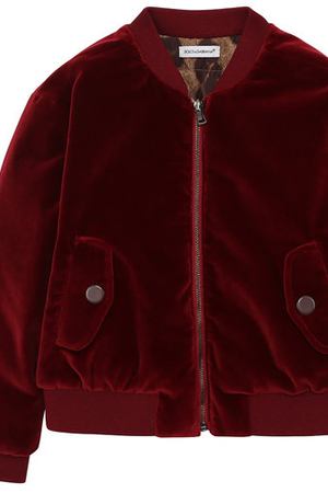 Утепленный бархатный бомбер с аппликациями Dolce & Gabbana Dolce & Gabbana 0131/L5JBB6/G7LRG/2-6