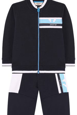 Хлопковый костюм из брюк и кардигана Armani Junior Armani Junior  3ZHV02/4J23Z