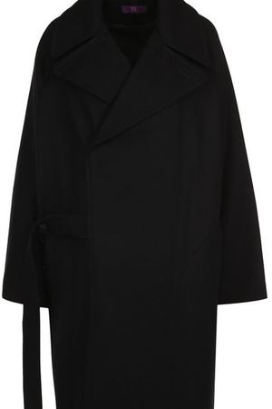 Однотонное шерстяное пальто свободного кроя Yohji Yamamoto Yohji Yamamoto YI-C40-131 вариант 2 купить с доставкой