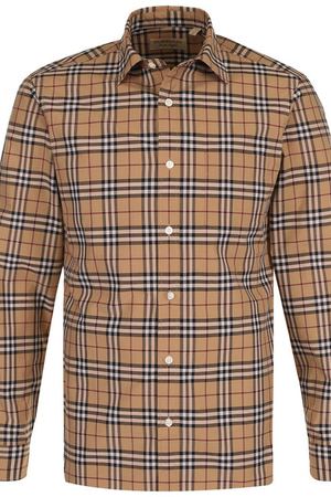 Хлопковая рубашка в клетку Burberry Burberry 4061811