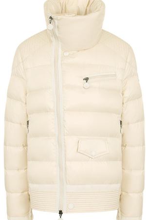 Стеганый пуховик с косой молнией и воротником-стойкой Moncler Moncler C2-093-45303-85-549K3 купить с доставкой