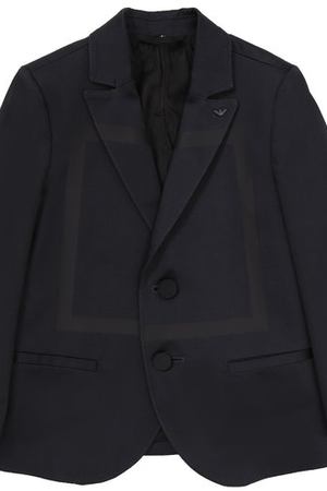 Однобортный пиджак из хлопка с прострочкой Armani Junior Armani Junior  6Y4G15/4N1QZ/11A-16A вариант 2