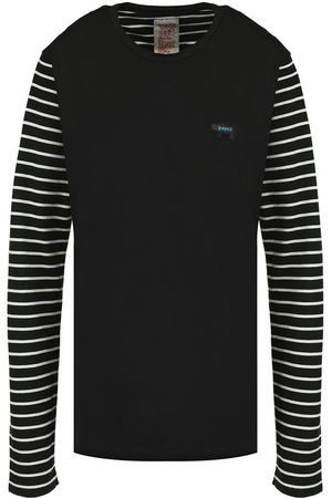 Хлопковый лонгслив в круглым вырезом Yohji Yamamoto Yohji Yamamoto YK-T57-058