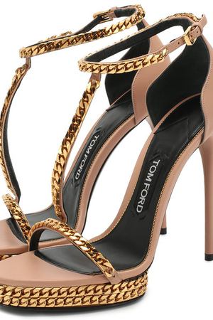 Кожаные босоножки Chain на шпильке Tom Ford Tom Ford W2188T-SS0 вариант 2