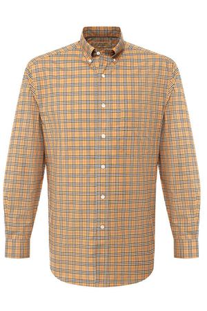 Хлопковая рубашка с воротником button down Burberry Burberry 8004263 вариант 2