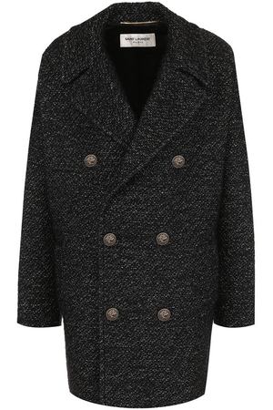 Двубортное пальто с декоративными пуговицами Saint Laurent Saint Laurent 488394/Y088F