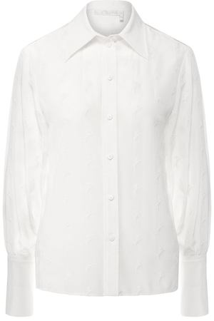 Шелковая блуза с вышитым принтом Chloé Chloe CHC18AHT49004 вариант 2 купить с доставкой