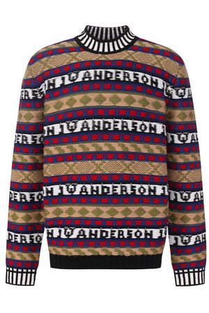 Шерстяной свитер фактурной вязки J.W. Anderson J.W.Anderson KW01718F 512/999 вариант 3 купить с доставкой