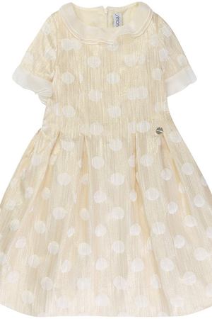 Платье-миди с оборками и металлизированной отделкой Simonetta Simonetta 1H1161/HD630/7-10
