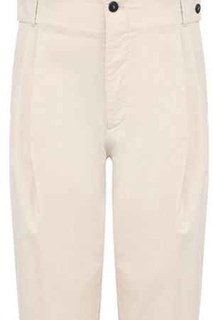 Хлопковые брюки свободного кроя с защипами Giorgio Armani Giorgio Armani WSP39W/WS947 купить с доставкой