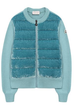 Шерстяной кардиган на молнии Moncler Enfant Moncler D2-954-94502-05-979CB/12-14A купить с доставкой