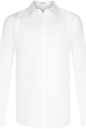 Хлопковая рубашка с воротником кент Alexander McQueen Alexander McQueen 487848/QKN09