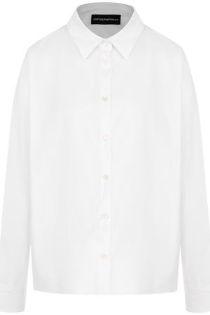 Однотонная хлопковая блуза Emporio Armani Emporio Armani 6Z2C65/2N2IZ вариант 2 купить с доставкой