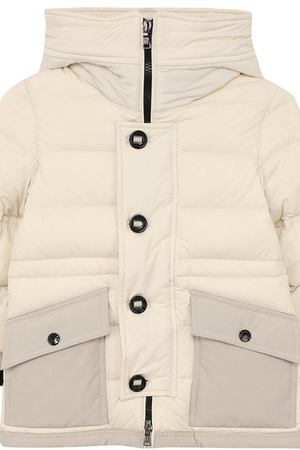 Пуховая куртка с накладными карманами и капюшоном Moncler Enfant Moncler C2-954-42332-85-53859/4-6A