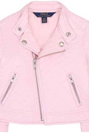 Стеганая текстильная куртка с косой молнией и воротником-стойкой Polo Ralph Lauren Polo Ralph Lauren 311688457