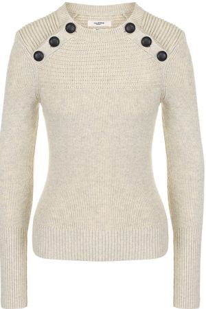 Вязаный пуловер из смеси хлопка и шерсти с контрастными пуговицами Isabel Marant Etoile Isabel Marant Etoile PU0587-18A042E/K0YLE
