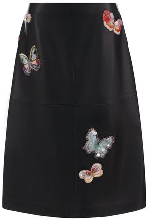 Кожаная юбка-миди с декоративной отделкой Valentino Valentino PB0NI04T/1AW купить с доставкой