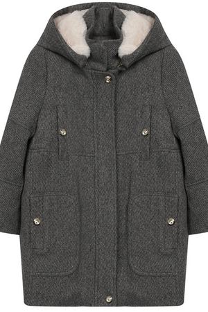 Шерстяное пальто с капюшоном Chloé Chloe C16330/6A-12A