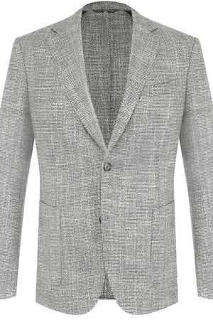 Однобортный пиджак из смеси шерсти и шелка BOSS Boss Hugo Boss 50394388