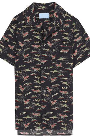 Хлопковая рубашка с принтом Lanvin Lanvin 4I5081/IC740/6-9