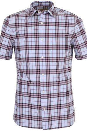 Хлопковая рубашка с короткими рукавами Burberry Burberry 4067040