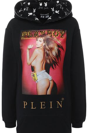 Хлопковое платье с капюшоном и принтом Philipp Plein Philipp Plein A18C WJG0106 PJ0002N купить с доставкой