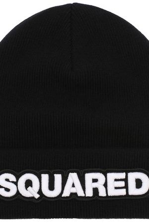 Шерстяная вязаная шапка  с логотипом бренда Dsquared2 Dsquared2 KNM0001 15040001 вариант 3 купить с доставкой