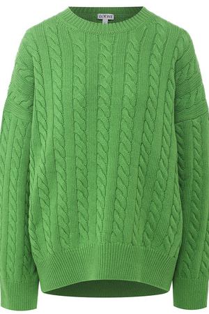 Шерстяной пуловер фактурной вязки Loewe Loewe S3289470C0