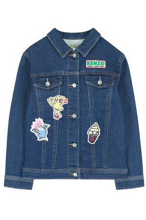 Джинсовая куртка с аппликациями Kenzo Kenzo KL41008/8A-12A купить с доставкой
