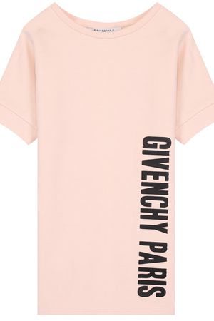 Хлопковое мини-платье прямого кроя с логотипом бренда Givenchy Givenchy H12028